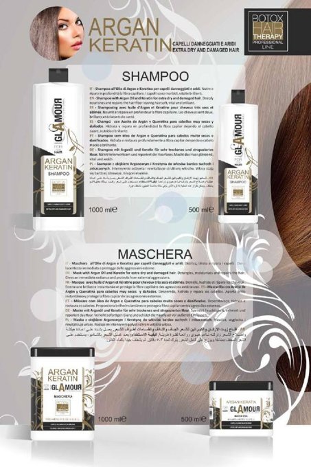 Shampoing Argan Kératine 1 litre