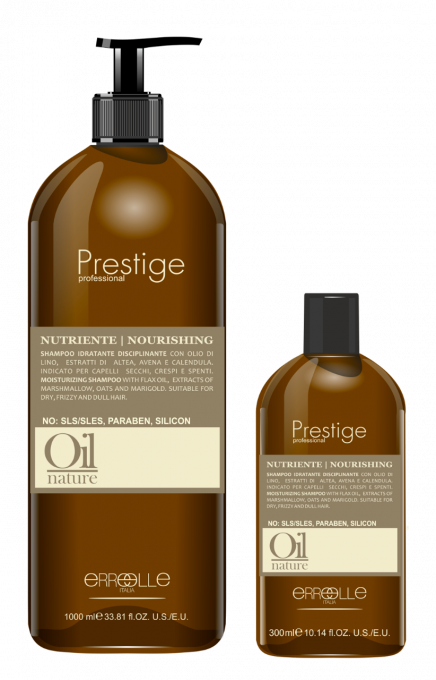 Shampoing 1 litre Oil Nature nutritif cheveux secs, convient aux lissages