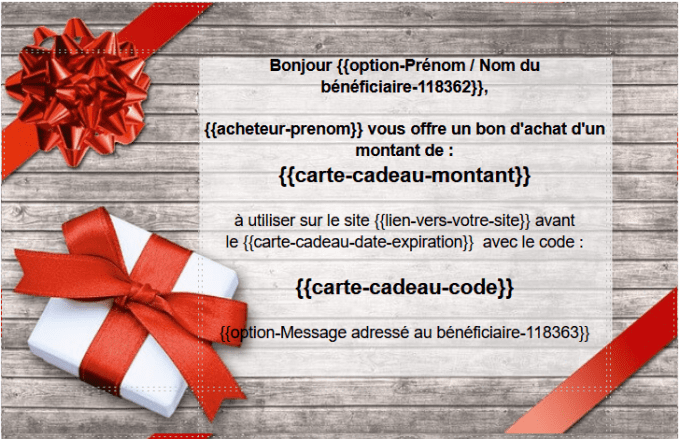 Carte cadeau