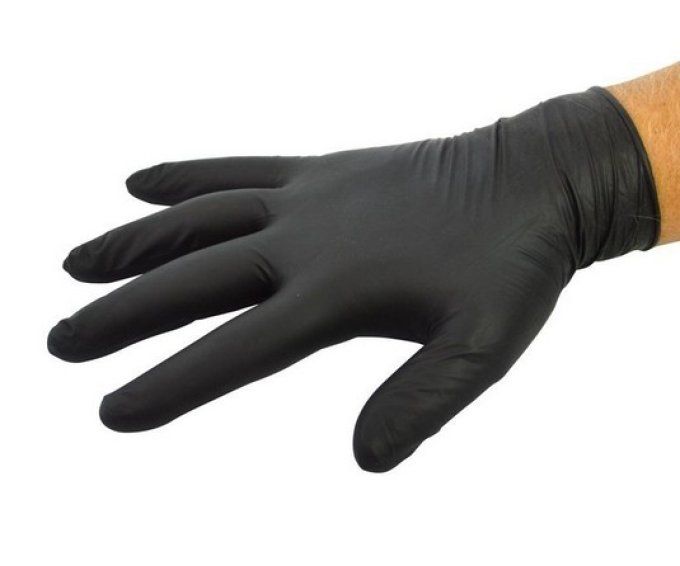 gants nitriles noir
