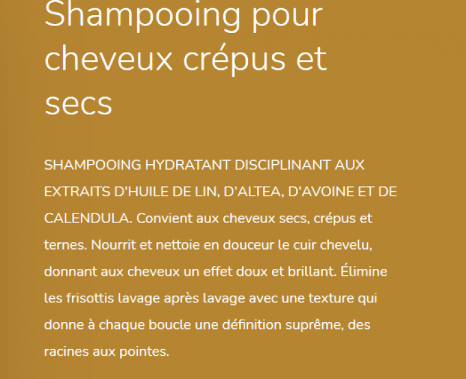 Shampoing 1 litre Oil Nature nutritif cheveux secs, convient aux lissages